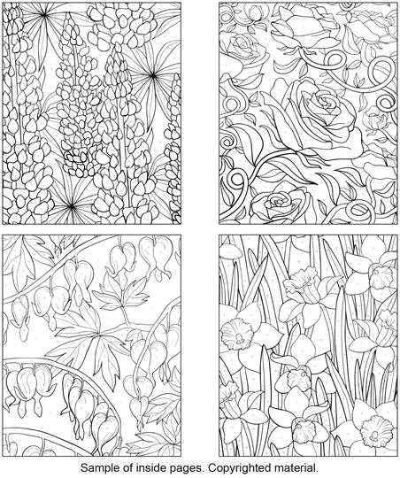 Creative Haven Floral Design Color By Number Coloring Book